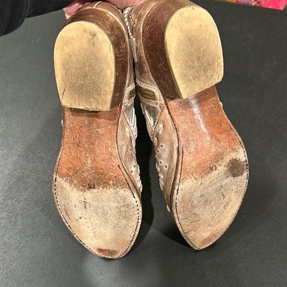 COPY - Matisse Fiesta Brown Leather Ankle Boots with Ornate Design and Low Heel… - Picture 5 of 13